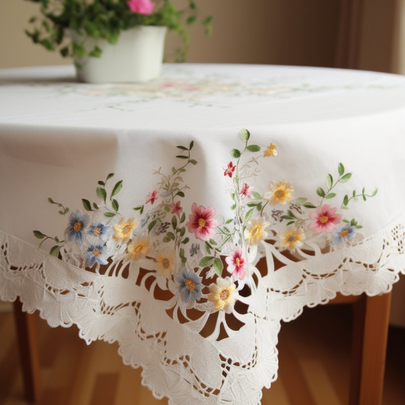 Haftowanie i ozdabianie obrusów: sztuka tkanka